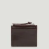 Best Sale Alix Brown Leather Card Holder Women Small Leather Goods