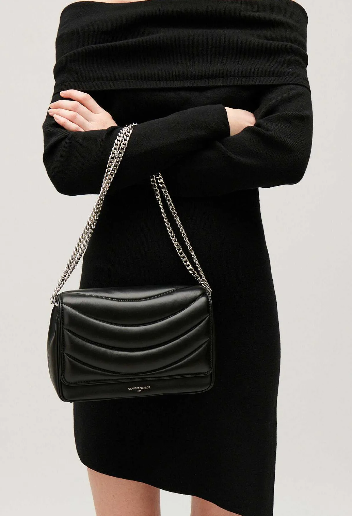 Shop Angeli Black Quilted Leather Bag Women Crossbody Bags