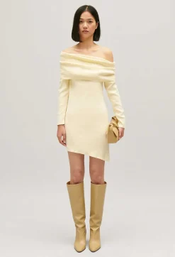 Clearance Asymmetric Knitted Dress Women Dresses