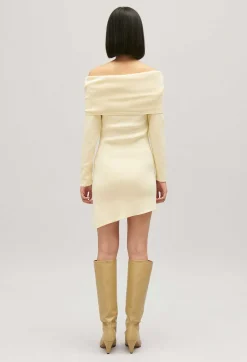 Clearance Asymmetric Knitted Dress Women Dresses