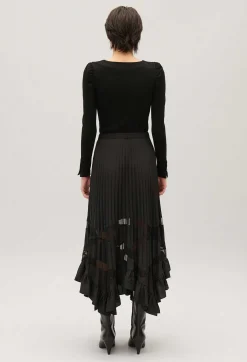 Flash Sale Asymmetrical Pleated Skirt Women Skirts And Shorts