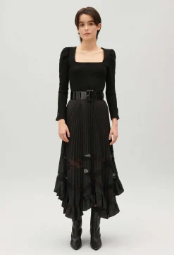 Flash Sale Asymmetrical Pleated Skirt Women Skirts And Shorts