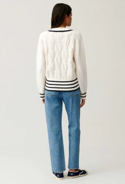 Outlet Beige Cable Knit Jumper Women Sweaters And Cardigans