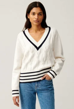 Outlet Beige Cable Knit Jumper Women Sweaters And Cardigans