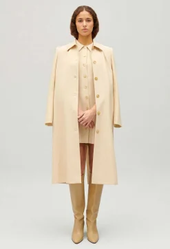 Store Beige Coat Women Jackets And Coats
