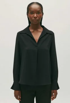 Shop Black Floaty Blouse Women Tops And Shirts