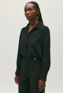 Shop Black Floaty Blouse Women Tops And Shirts