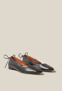 Online Black Leather Ballet Pumps Women Sandals, Pumps And Mules
