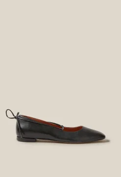 Online Black Leather Ballet Pumps Women Sandals, Pumps And Mules