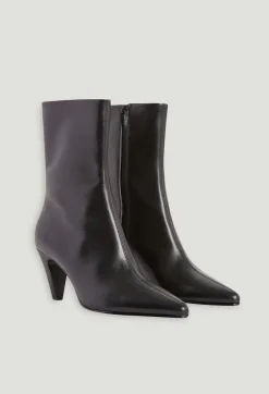 Best Sale Black Leather Boots Women Booties And Boots