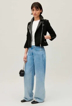 Fashion Black Leather Jacket Women Jackets And Coats