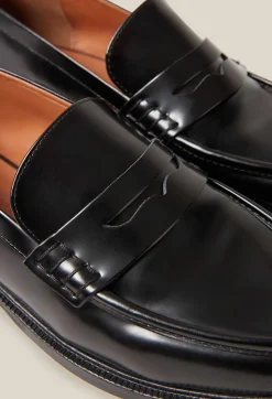 Sale Black Leather Loafers Women Loafers