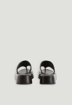 Flash Sale Black Leather Sandals Women Sandals, Pumps And Mules