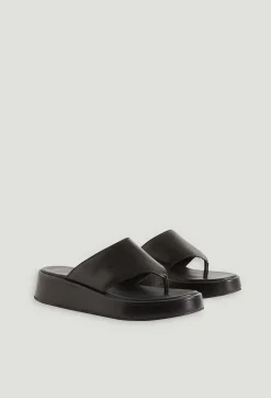Flash Sale Black Leather Sandals Women Sandals, Pumps And Mules