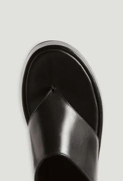 Flash Sale Black Leather Sandals Women Sandals, Pumps And Mules
