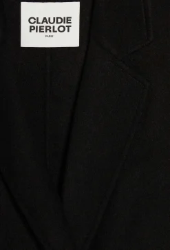 Cheap Black Straight Mid-Length Coat Women Jackets And Coats