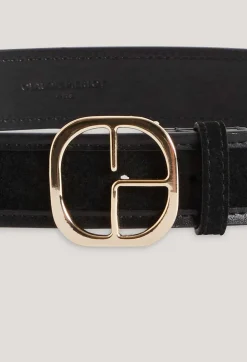 Best Sale Black Suede Leather Belt Women Belts
