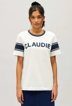 New Blue And White Claudie T-Shirt Women T-Shirts