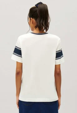 New Blue And White Claudie T-Shirt Women T-Shirts
