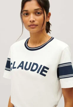 New Blue And White Claudie T-Shirt Women T-Shirts