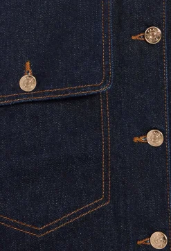 Sale Blue Raw Denim Jacket Women Jackets And Coats