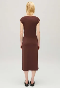 Best Brown Button-Up Maxi Dress Women Dresses