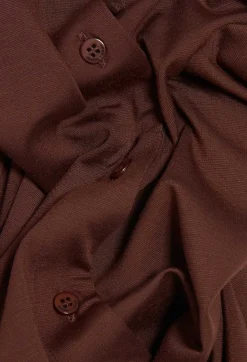 Best Brown Button-Up Maxi Dress Women Dresses
