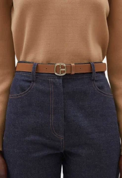 Sale Brown Leather Monogram Belt Women Belts