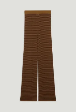 Discount Brown Striped Trousers Women Jeans And Trousers
