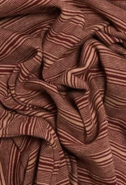 Sale Brown Stripy Knit Maxi Dress Women Dresses