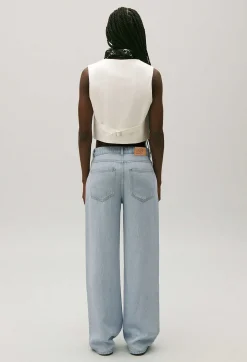 Cheap Claude Wide-Leg Light Denim Jeans Women Jeans And Trousers