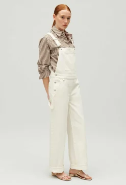 Best Cream Denim Dungarees Women Jumpsuits