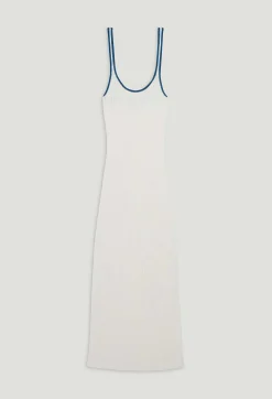 New Cream Knitted Maxi Dress Women Dresses