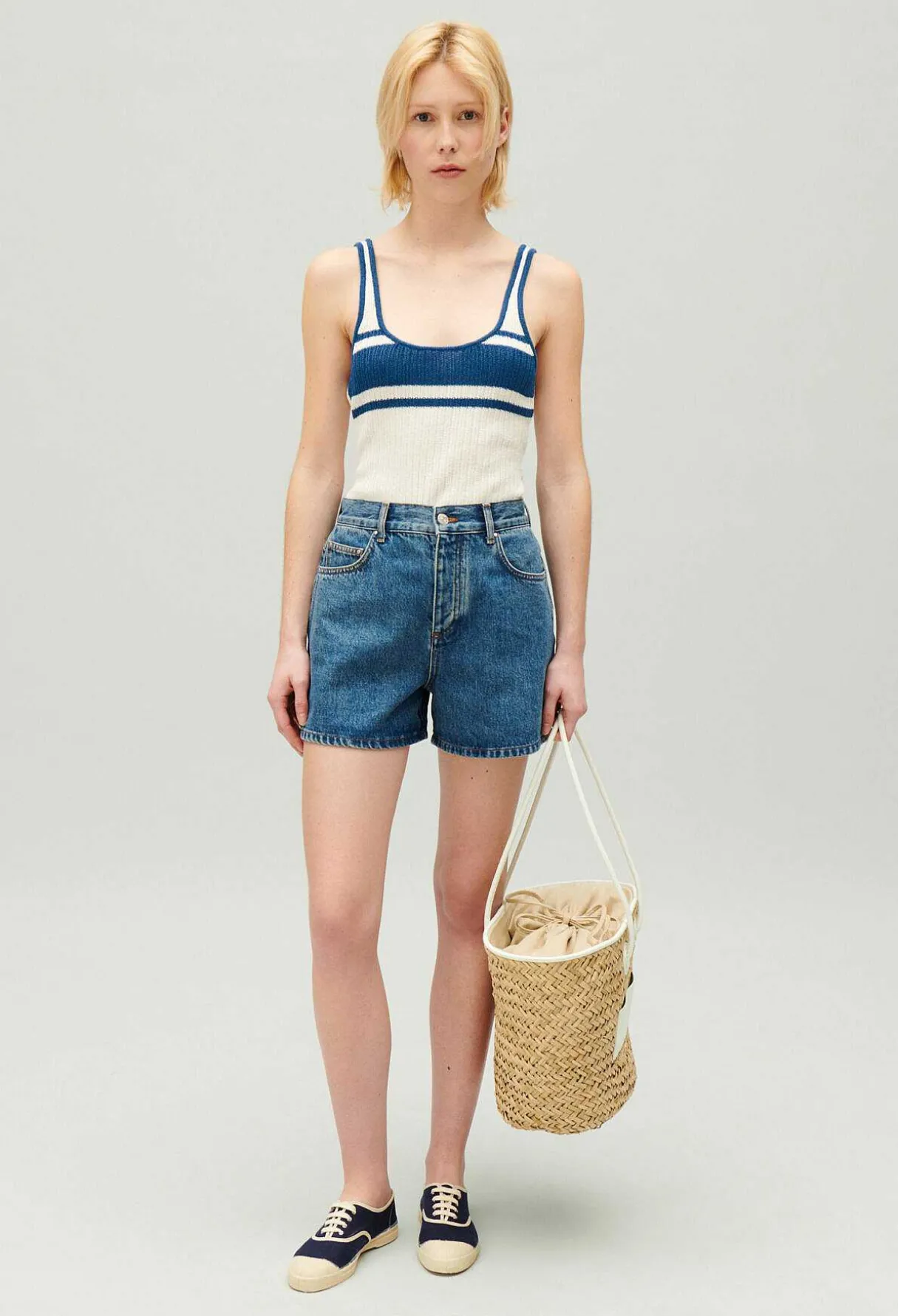 Online Cream Knitted Vest Top Women Tops And Shirts