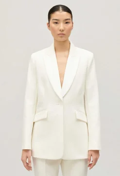 Cheap Dual Fabric Suit Jacket Women Blazers