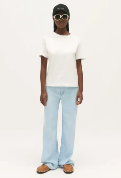 Cheap Ecru Cotton T-Shirt Women T-Shirts