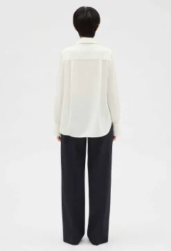 Best Sale Ecru Flowing Blouse Women Tops And Shirts
