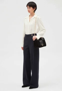 Best Sale Ecru Flowing Blouse Women Tops And Shirts