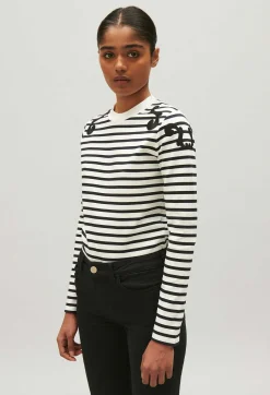 Fashion Ecru Long Sleeved Top Women Sweaters And Cardigans