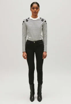 Fashion Ecru Long Sleeved Top Women Sweaters And Cardigans