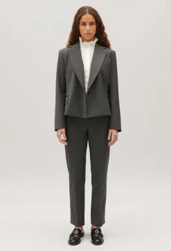 Shop Flecked Grey Suit Trousers Women Jeans And Trousers