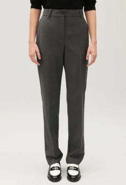 Shop Flecked Grey Suit Trousers Women Jeans And Trousers