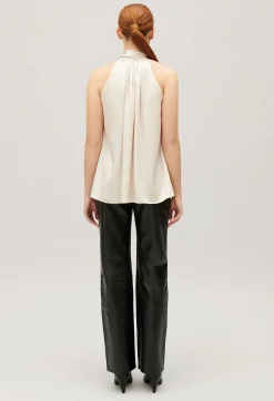 Hot Floaty Beige Top Women Tops And Shirts