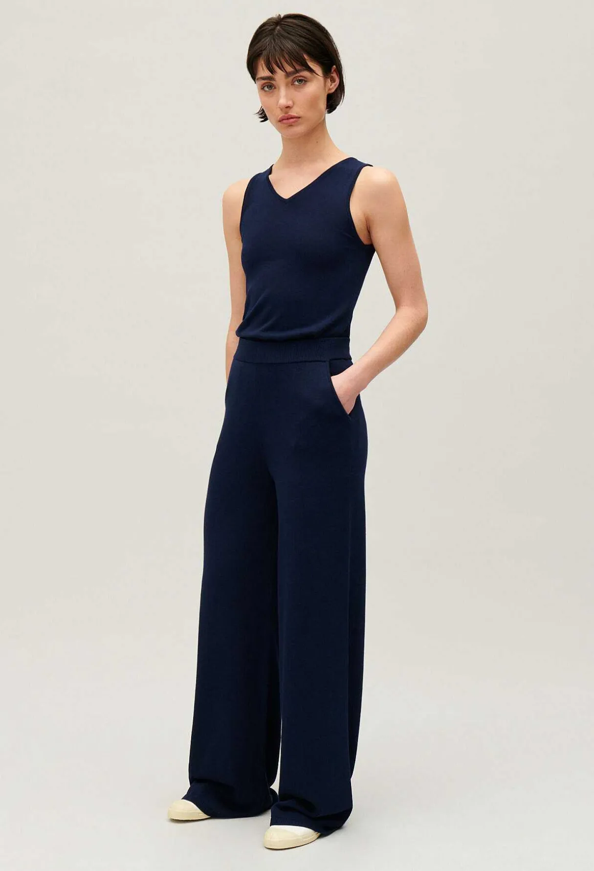 Flash Sale Floaty Knit Trousers Women Jeans And Trousers