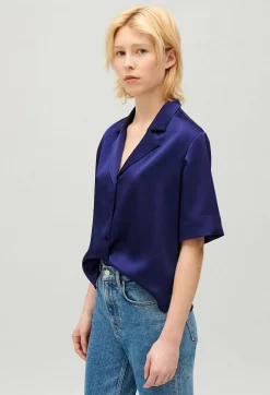Online Floaty Short-Sleeved Shirt Women Tops And Shirts
