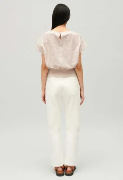 Best Gathered Openwork Top Women Tops And Shirts