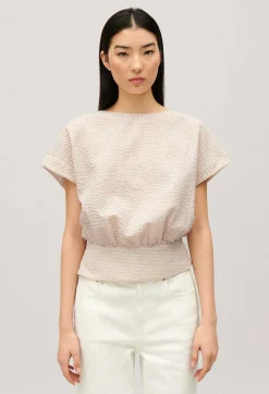Best Gathered Openwork Top Women Tops And Shirts