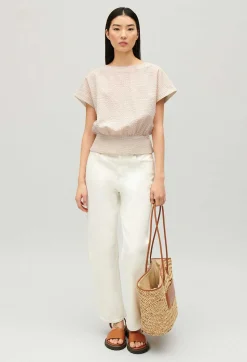 Best Gathered Openwork Top Women Tops And Shirts