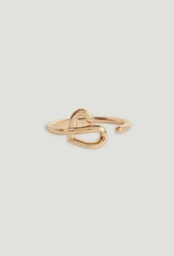 Best Sale Golden Brass Cp Heart Band Ring Women Jewellery And Scrunchies