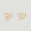 Fashion Golden Brass Cp Heart Studs Women Jewellery And Scrunchies